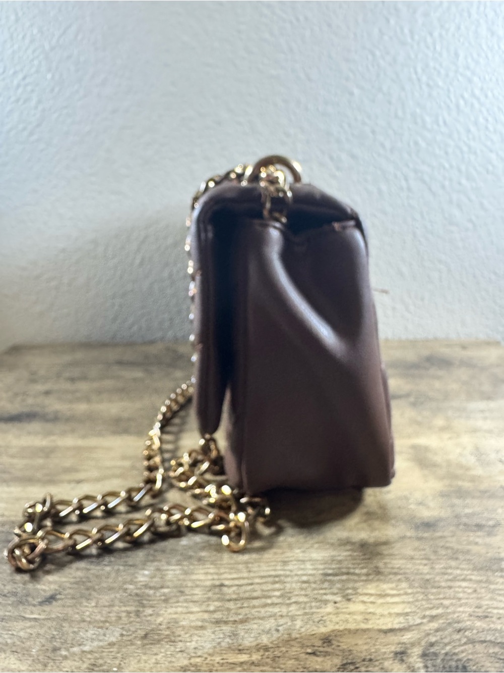 Valentino Orlandi | Brown Quilted Chain Shoulder Bag | Gold Hardware - Picture 2 of 12